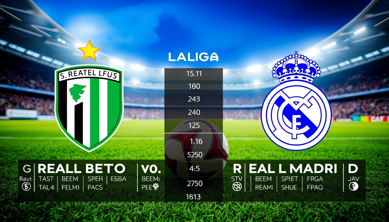 Posiciones Betis vs Real Madrid: historial y tabla La Liga ...
